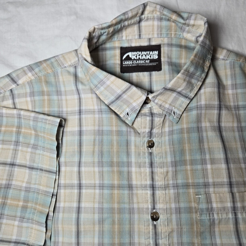 Mountain Khakis Shirt Spalding‎ Classic Fit  Mens Large Button Short Sleeve